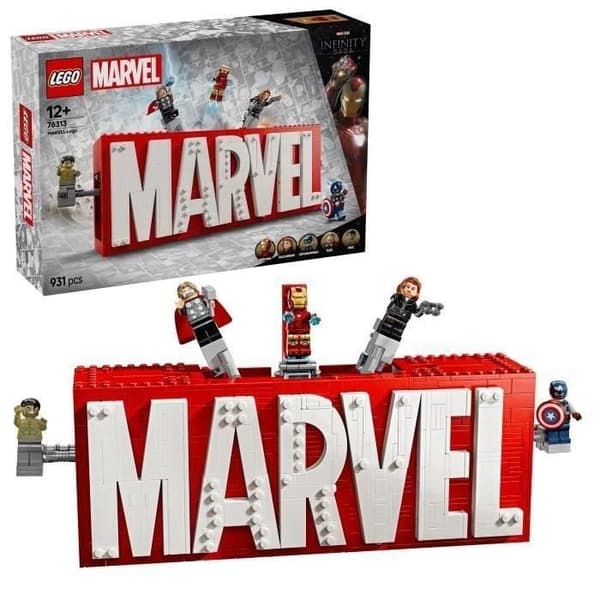 LEGO Marvel 76313 MARVEL Super Heroes -logo - Avengers-rakennussetti 12-vuotiaille ja sitä vanhemmille