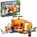 Pikkukuva 1 / 6: LEGO 21178 Minecraft Ketun turvapaikka, Lelutalon rakentaminen, Lapset 8 vuodesta alkaen, Zombiminihahmoilla varustettu setti, Eläimet