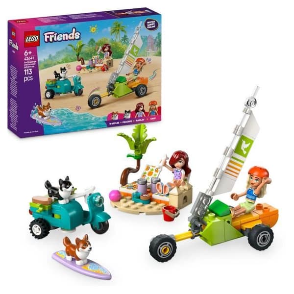 LEGO Friends 42641 Surffauskoira- ja skootteriseikkailut - Interaktiivisia leluja corgien kanssa