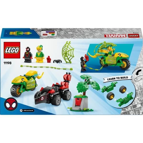 LEGO Marvel 11198 Spin og Elektro Dino Jagt - Spidey og hans fantastiske venner