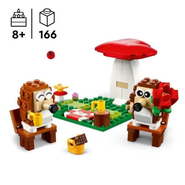 LEGO 40711 Igelkottars Picknick - Byggbar svampleksak för åldrarna 8 och uppåt