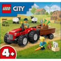 Miniatyrbild 6 av 6: LEGO City 60461 Röd lantbrukstraktor med släpvagn och får - Spel för barn från 4 år