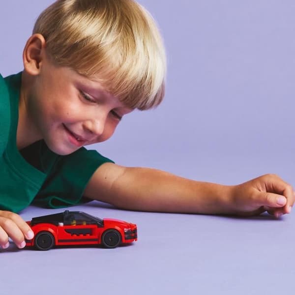 LEGO City 60448 Punainen urheiluauto - Rakennuslelu 5-vuotiaille ja sitä vanhemmille pojille