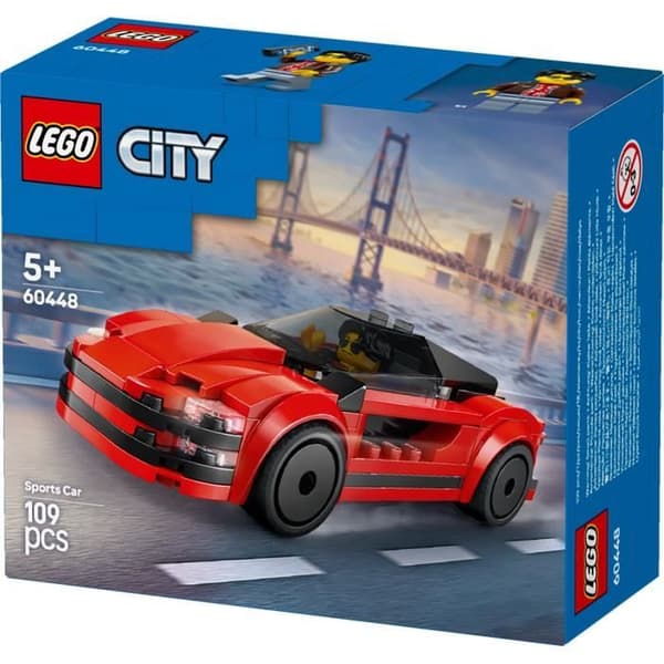 LEGO City 60448 Röd sportbil - Byggleksak för pojkar från 5 år