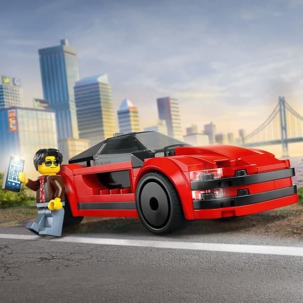 LEGO City 60448 Röd sportbil - Byggleksak för pojkar från 5 år