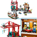 Miniatyrbild 3 av 6: LEGO City 60422 Hamnen och handelsfartyget, byggleksak för barn från 8 år