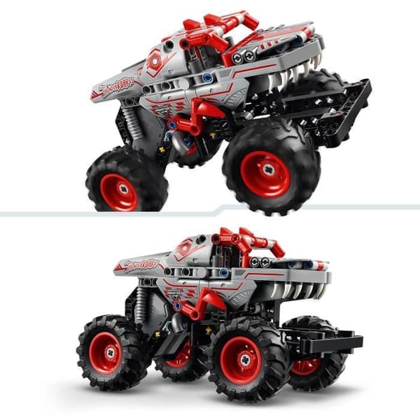 LEGO Technic 42200 Monster Jam ThunderROARus Pull-Back - Dinosaurielastbil för 7-åringar