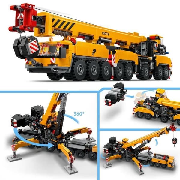 LEGO City 60409 Keltainen Liikkuva Rakennusnosturi, Lahjarakennussetti Lapsille