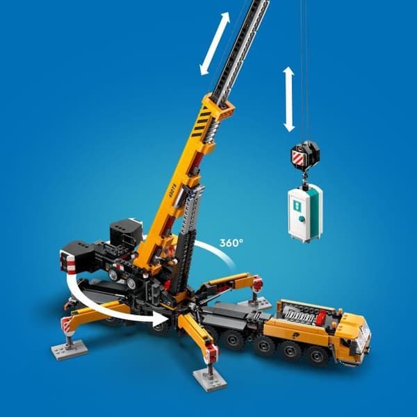 LEGO City 60409 Keltainen Liikkuva Rakennusnosturi, Lahjarakennussetti Lapsille