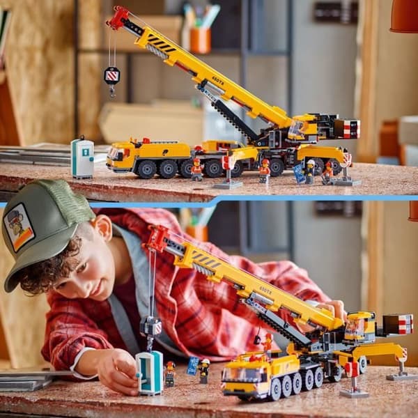 LEGO City 60409 Keltainen Liikkuva Rakennusnosturi, Lahjarakennussetti Lapsille