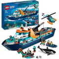 Pikkukuva 1 / 6: LEGO CITY 60368 Arktinen tutkimuslaiva, suuri kelluva venelelu, lasten lahja
