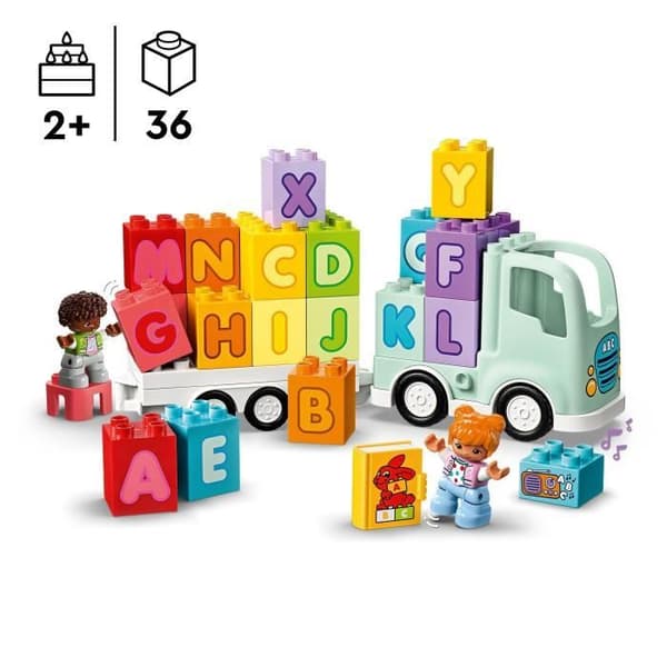 LEGO 10421 DUPLO My Town Aakkosauto, aakkoset oppimislelu lapsille 2 vuodesta alkaen