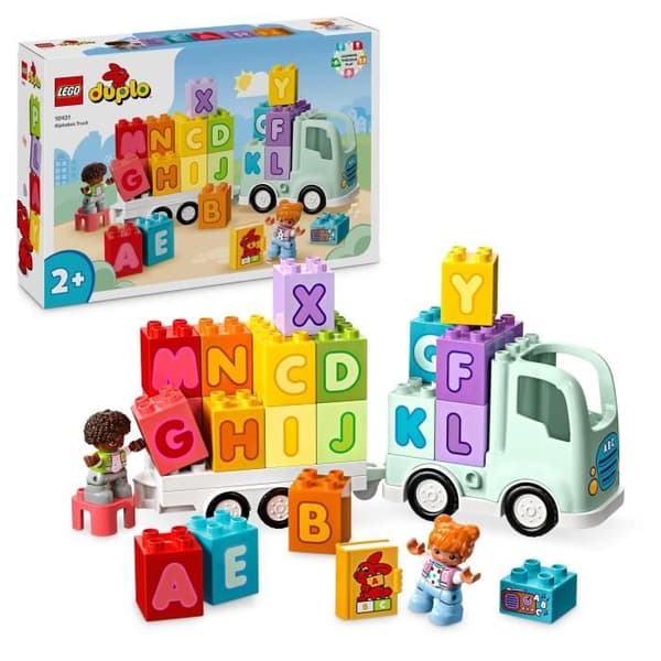 LEGO 10421 DUPLO My Town Aakkosauto, aakkoset oppimislelu lapsille 2 vuodesta alkaen
