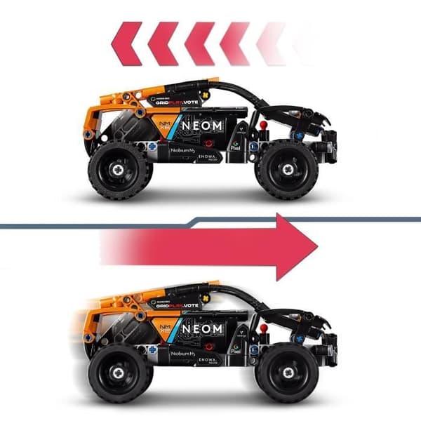 LEGO 42166 Technic NEOM McLaren Extreme E Racerbil, Dragbil för Barn, Byggbar