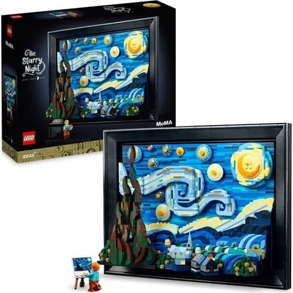 LEGO Ideas 21333 Vincent van Gogh - Stjernenat Lærredstryk