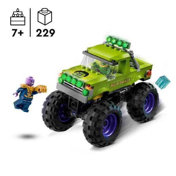 LEGO | Marvel 76312 Hulk vs. Thanos -maasturirakennussetti 7-vuotiaille ja sitä vanhemmille pojille