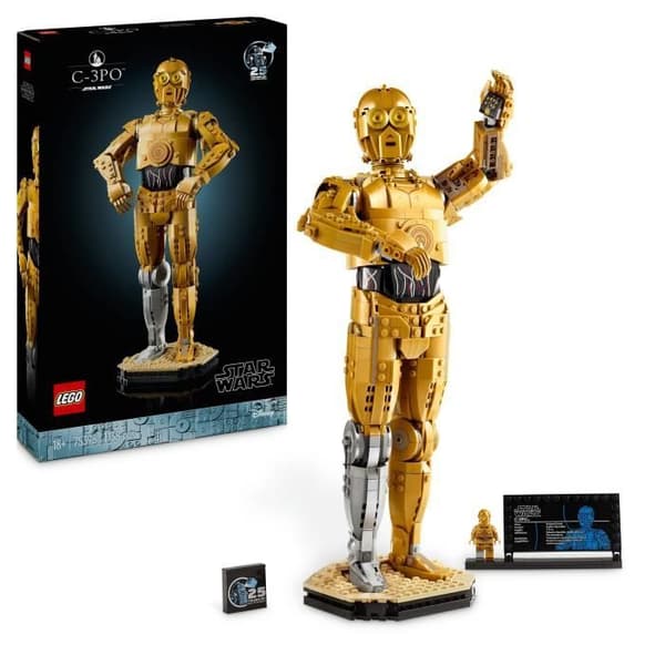 LEGO Star Wars 75398 C-3PO - Droidefigur til at bygge - Model til voksne