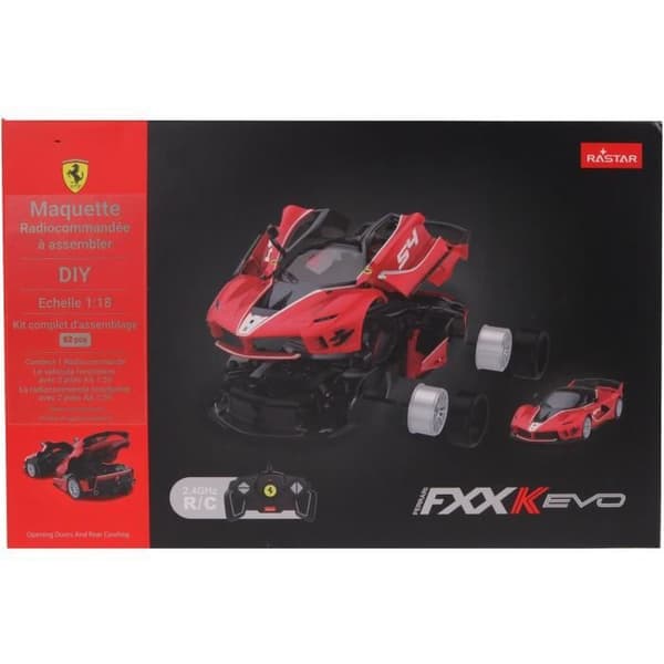 Ferrari FXX K Evo Modellbyggsats - TURBO CHALLENGE - Fjärrstyrd bil - Röd - 1/18