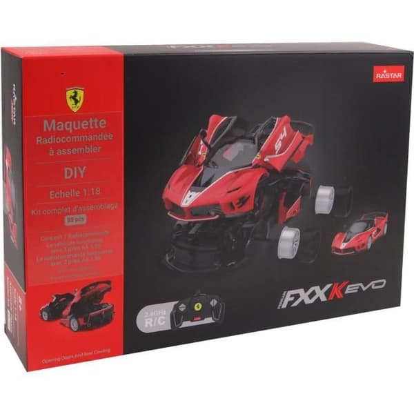 Ferrari FXX K Evo Modellbyggsats - TURBO CHALLENGE - Fjärrstyrd bil - Röd - 1/18