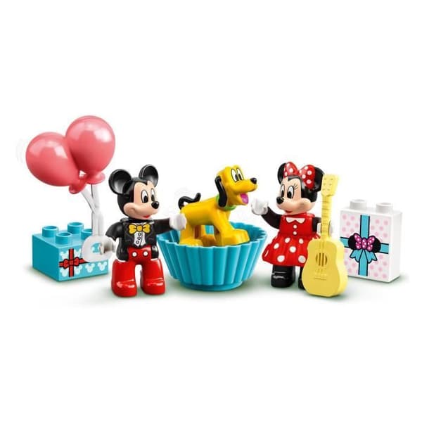 LEGO 10941 DUPLO Disney Mickey og Minnies fødselsdagstoglegetøj til børn fra 2 år med tog og figurer