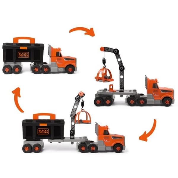 SMOBY Black + Decker 2-i-1 gör-det-själv-lastbil - 60 tillbehör