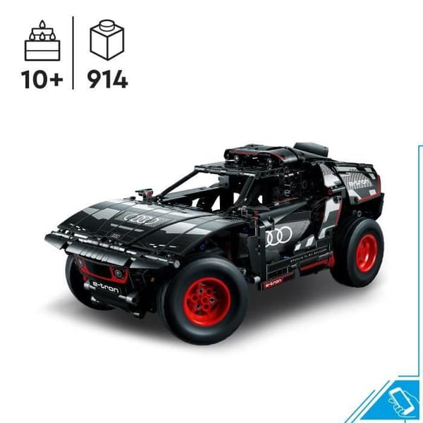 LEGO Technic 42160 Audi RS Q e-tron, kauko-ohjattava ralliauto, maasto-Dakar-malli
