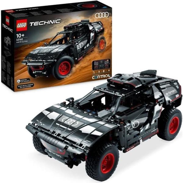 LEGO Technic 42160 Audi RS Q e-tron, kauko-ohjattava ralliauto, maasto-Dakar-malli