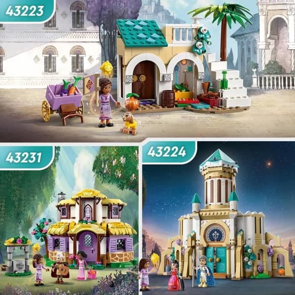 LEGO Disney Wish 43231 Ashan talo. nukkekoti Ashan. Sakinan ja Sabinon mini-nukeilla ja tähtihahmolla