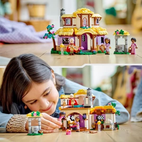 LEGO Disney Wish 43231 Ashan talo. nukkekoti Ashan. Sakinan ja Sabinon mini-nukeilla ja tähtihahmolla