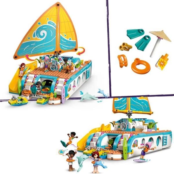 LEGO Friends 42664 Båtäventyret - Kreativ Spel för Flickor från 8 År med Delfiner