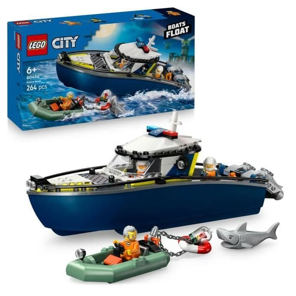 LEGO City 60456 Båtpolisjakt - Leksak för pojkar från 6 år
