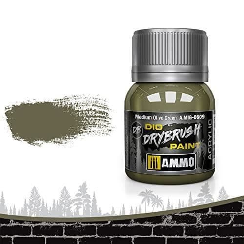 MIG - TORKAD NÅL MEDIUM OLIVGRÖN 40 ML BURK - MIG0609 AMMO FRÅN MIG JIME