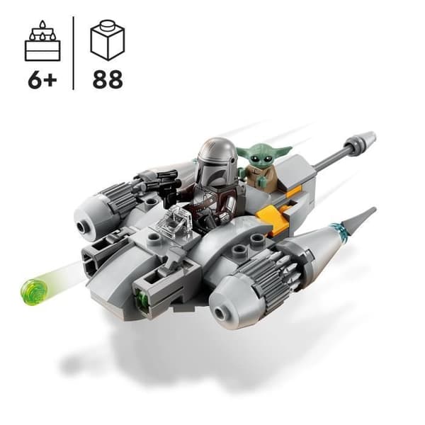 LEGO® Star Wars The Mandalorians N-1 Fighter Microfighter 75363, The Book of Boba Fett Toy with Baby Yoda Minifigure