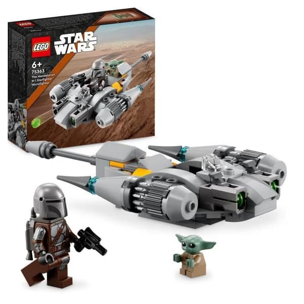 LEGO® Star Wars The Mandalorians N-1 Fighter Microfighter 75363, The Book of Boba Fett Toy with Baby Yoda Minifigure