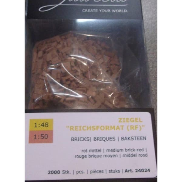 Byggset - konstruktionsspel - manipulationsspel Juweela - 2012266 -: RF- tegel - Röd (2000 bitar)