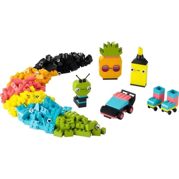 LEGO® Classic 11027 Neon Creative Fun, tegelleksak, med bil och utomjording