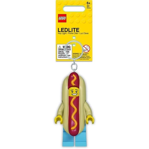 LEGO - Hot Dog Man - Ljusnyckel - Gul - LED - Batterier ingår