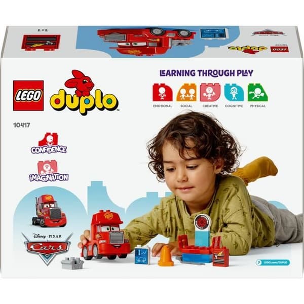 LEGO DUPLO | 10417 Disney och Pixar Cars Mack Racing, hjulleksak för barn