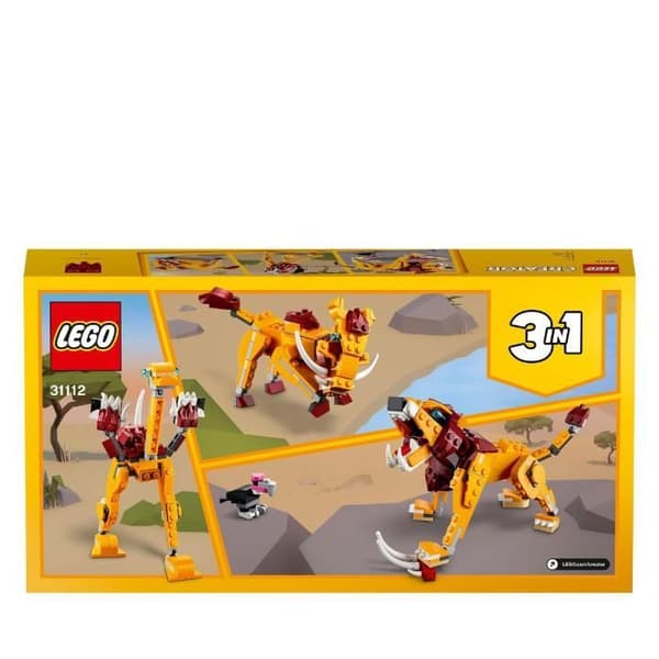 LEGO® Creator 3-i-1 Wild Lion - Djurminifigurer - Byggleksak