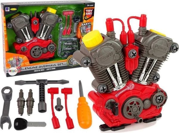 Leantoys - 12768 - Kit för motormontering, ljus, ljud, LEAN-leksaker