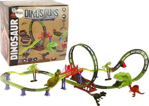 Leantoys - 13422 - Ljus- och ljudtillbehör för dinosaurietågsspolar