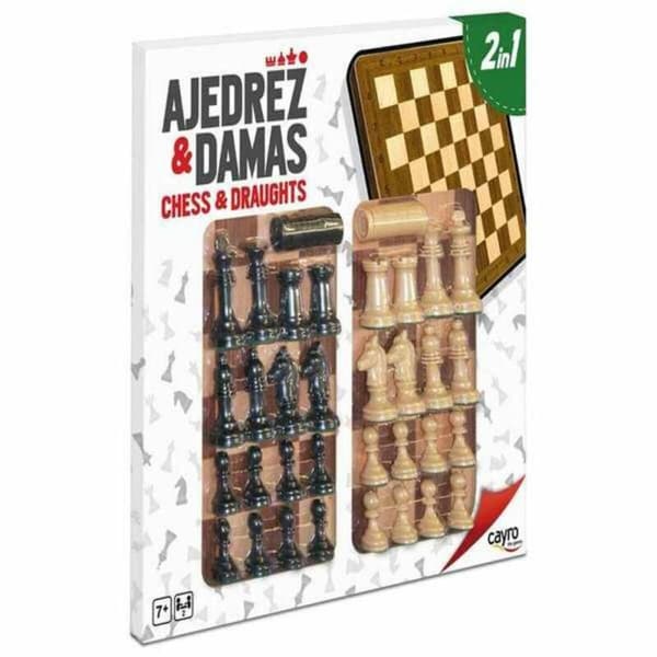 Parchis, Schack och Dam Bräde Cayro Trä Plast