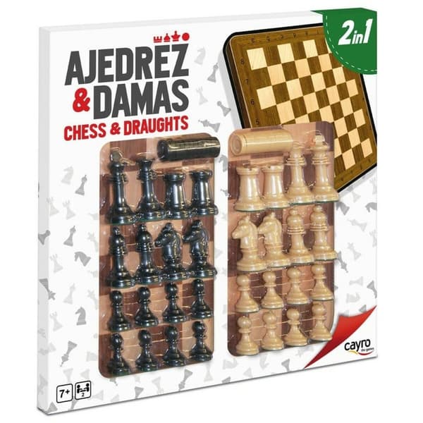 Parchis, Schack och Dam Bräde Cayro Trä Plast