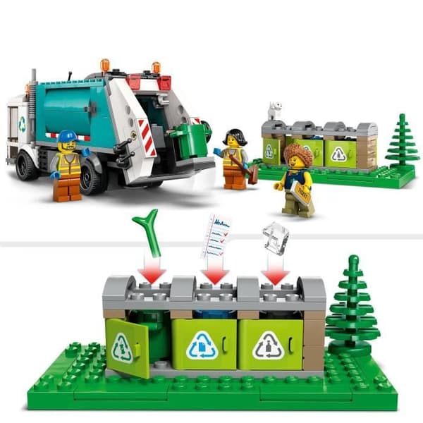LEGO® City 60386 Återvinningsbil, sopbilsleksak, pedagogiskt spel för barn från 5 år och uppåt