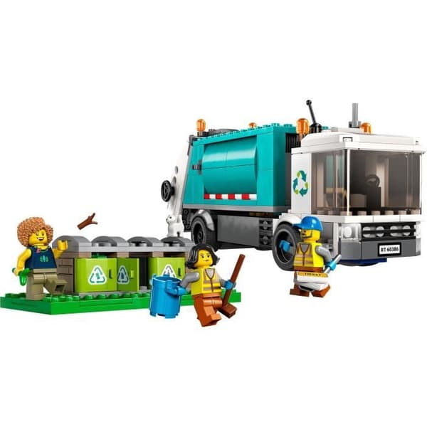 LEGO® City 60386 Återvinningsbil, sopbilsleksak, pedagogiskt spel för barn från 5 år och uppåt