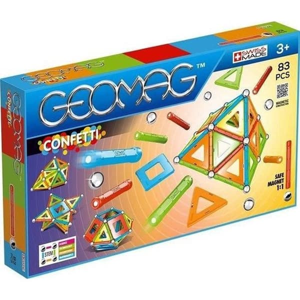 Confetti junior konstruktionsspel 83 delar - GEOMAG - Geomag - Vit - Flerfärgad - Barn