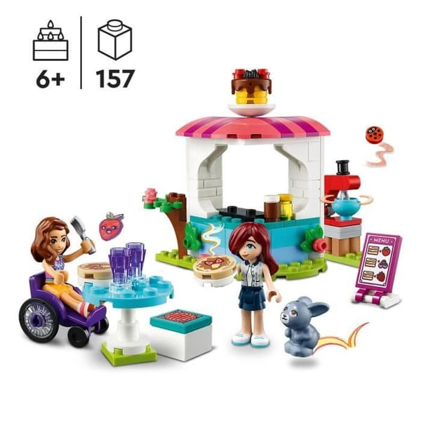 LEGO® Friends 41753 Creperiet, kreativ leksak med kaninfigur, present till barn 6 år