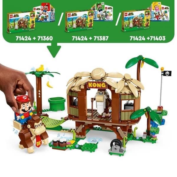LEGO® Super Mario 71424 Donkey Kong Hut Expansion Set, kombinera leksak med startpaket