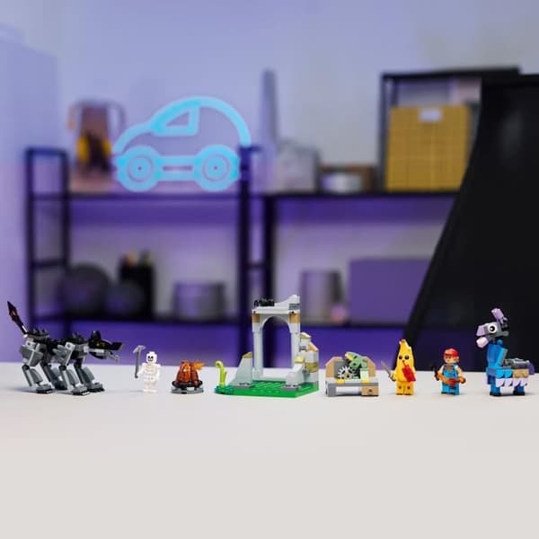 LEGO Fortnite 77075 Bananlägret och Mekano - Byggset för pojkar 7 år