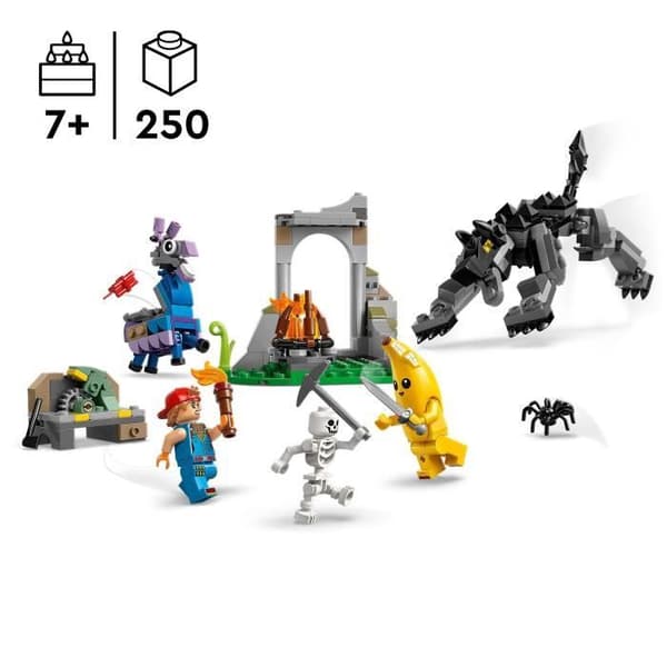 LEGO Fortnite 77075 Bananlägret och Mekano - Byggset för pojkar 7 år